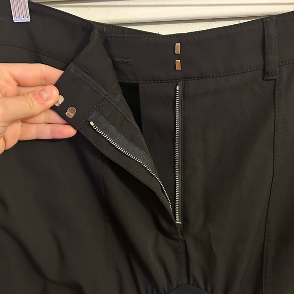 Stella McCartney Tina Ruched Wool and Cotton Pants in Black, Size 40 (US 4-6) - Picture 10 of 15